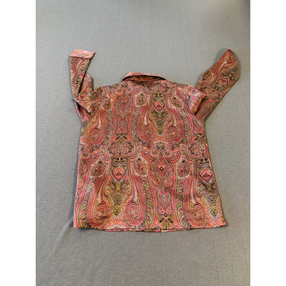 Lauren Ralph Lauren women's paisley sateen pajama top Size XS - Picture 3 of 8